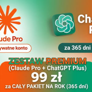 Chatgpt Plus lub Claude Pro do wyboru Roczny Dostęp Prywatne Konto
